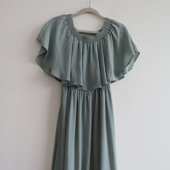 SHOW ME YOUR MUMU Hacienda Chiffon Maxi Dress Bridesmaid Wedding - Size M - Picture 12 of 14